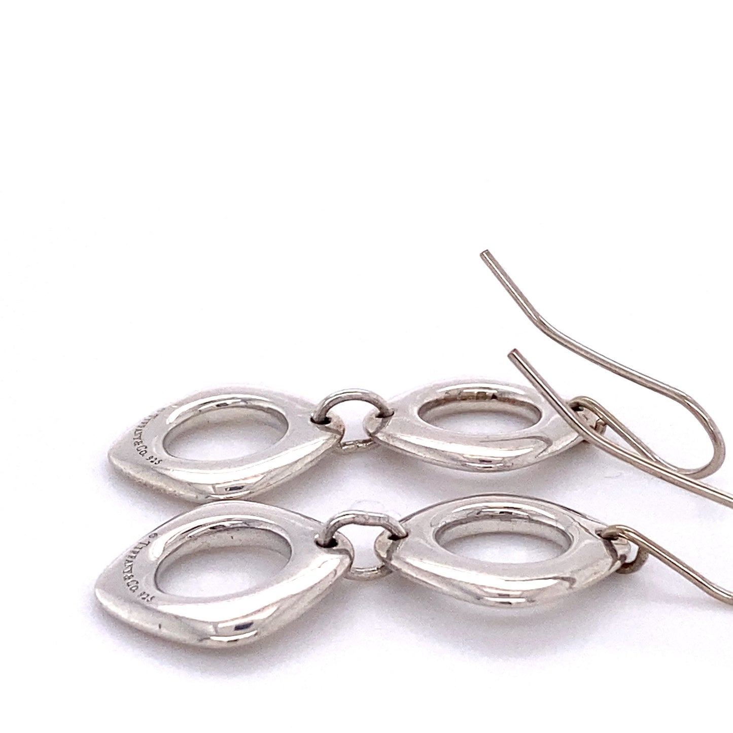 Tiffany & Co. Square Drop Earrings; 925 Sterling Silver