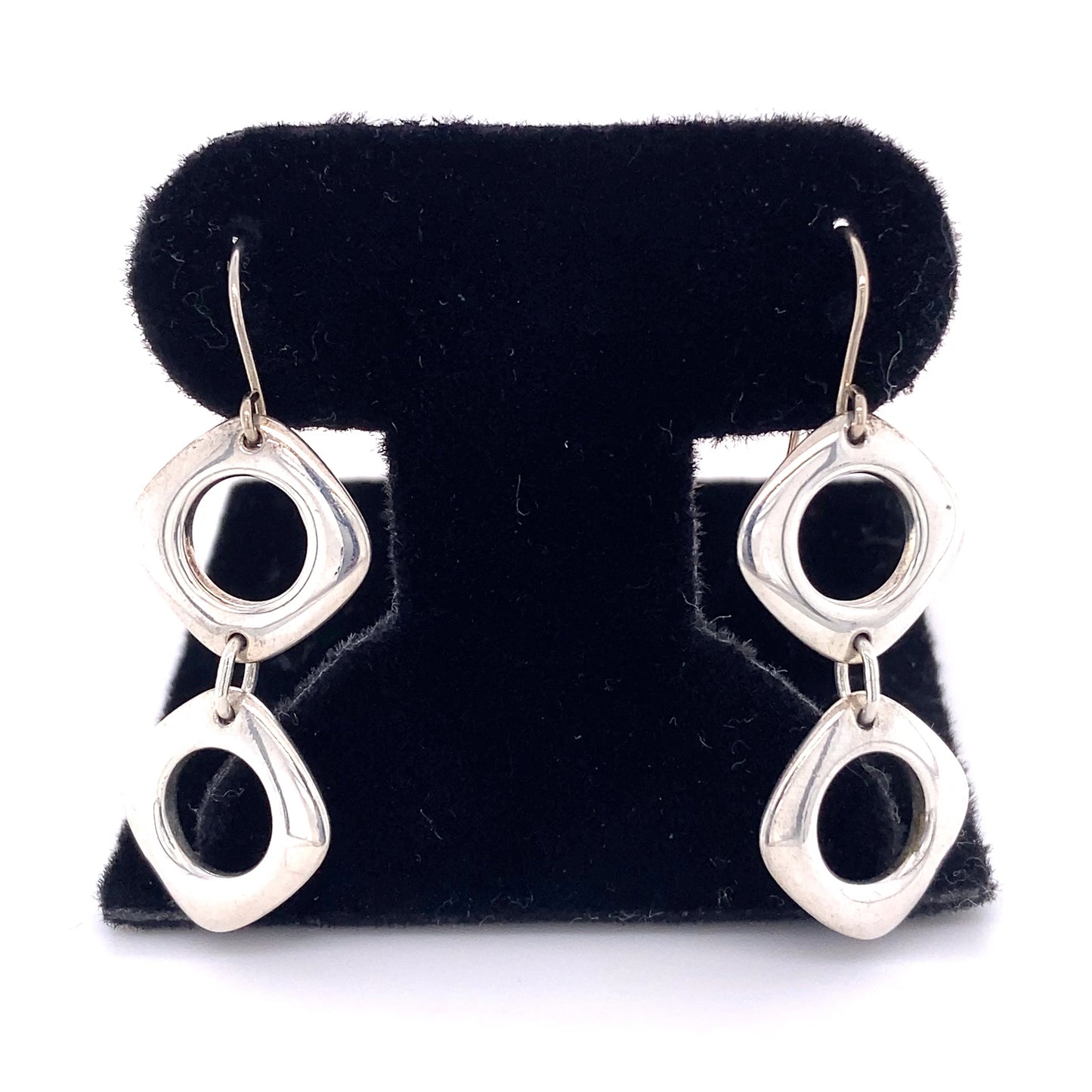 Tiffany & Co. Square Drop Earrings; 925 Sterling Silver