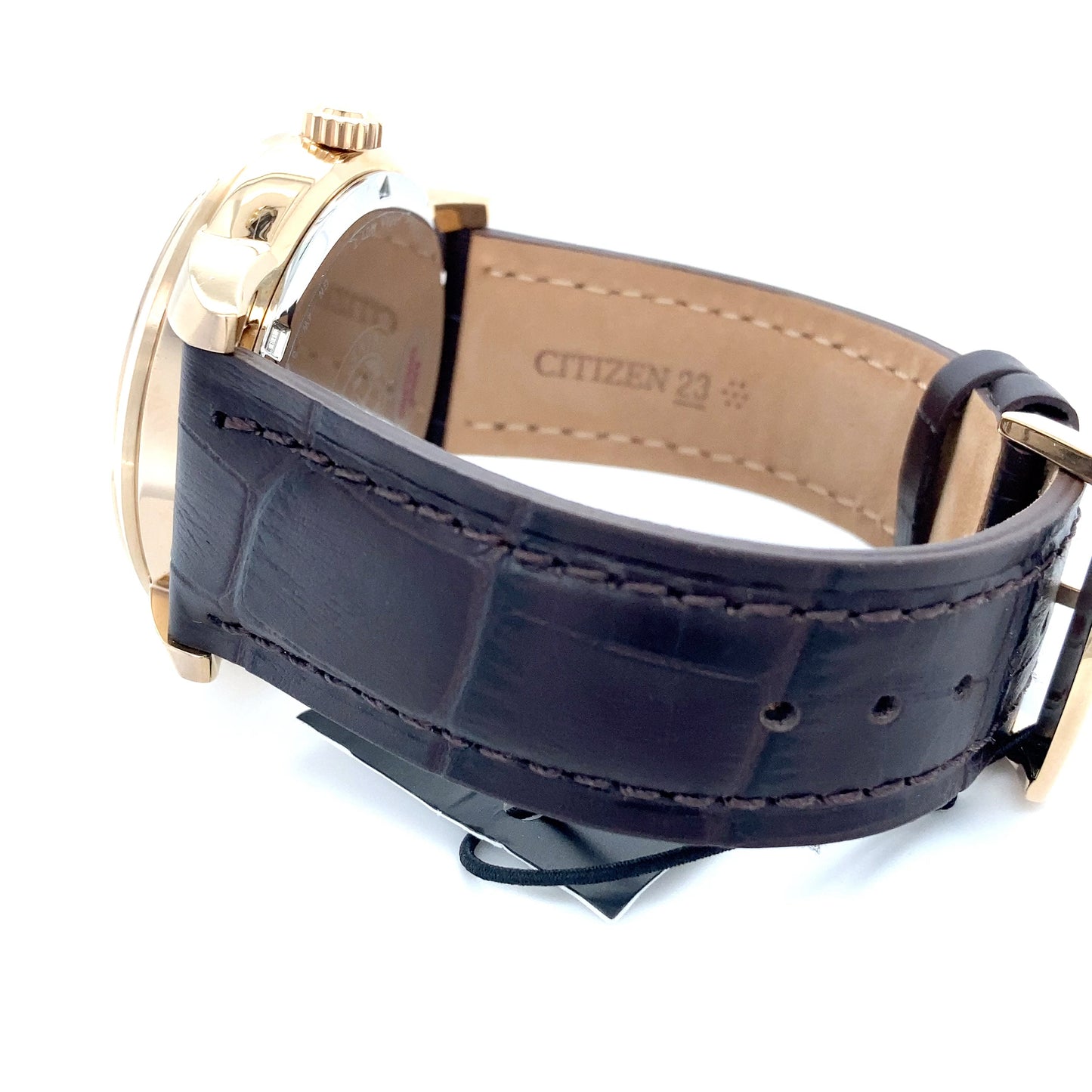 Citizen BU2013-08E: Corso Men's Eco-Drive Rose Gold Leather Band Watch