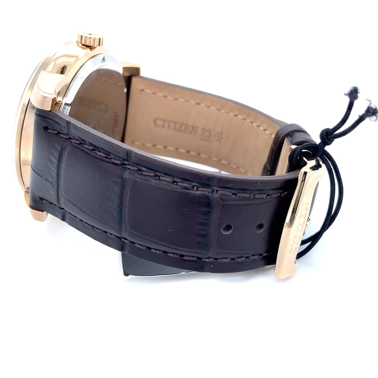 Citizen BU2013-08E: Corso Men's Eco-Drive Rose Gold Leather Band Watch