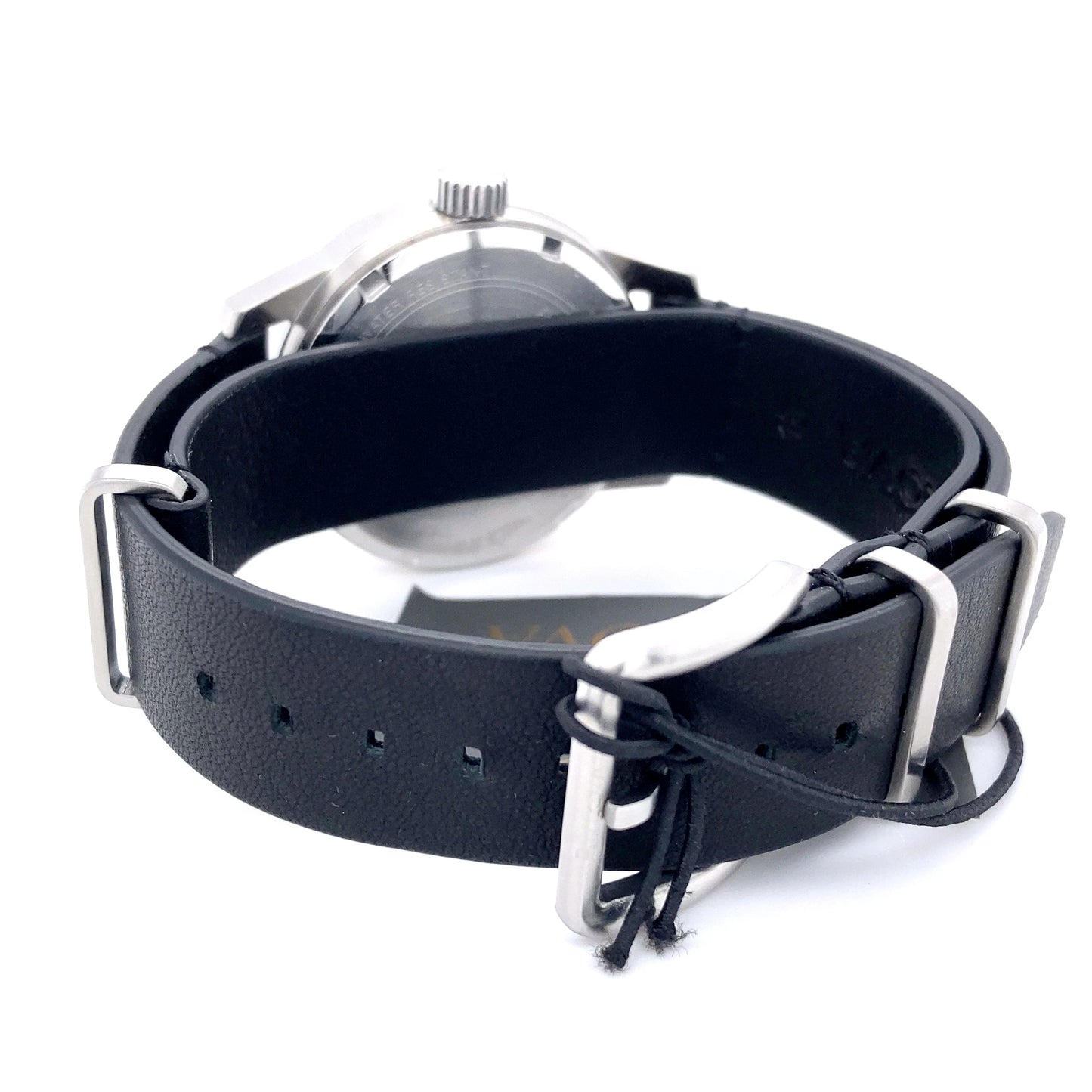 Bulova 96A246: White Cream Dial Black Leather Strap Hack Watch