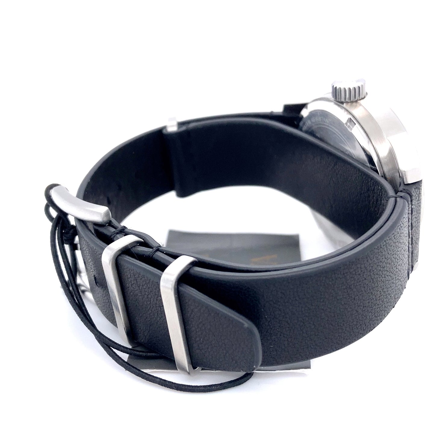 Bulova 96A246: White Cream Dial Black Leather Strap Hack Watch
