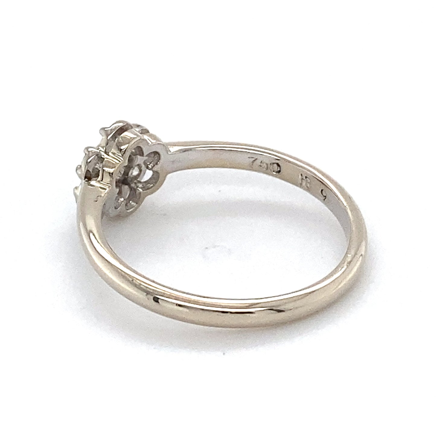 18K White Gold Diamond Ring; 0.35CTW; Size 6; 2.4g
