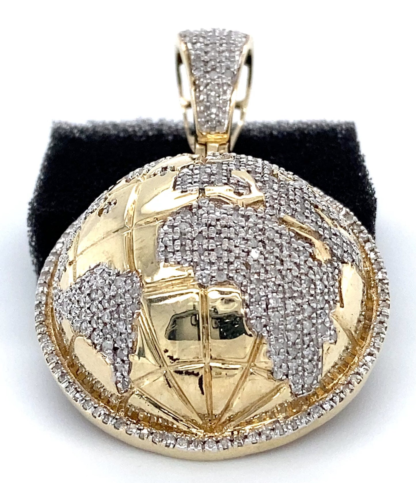 10K Yellow Gold & Diamond Half-Globe Pendant; 0.25CTW; 6.3DWT