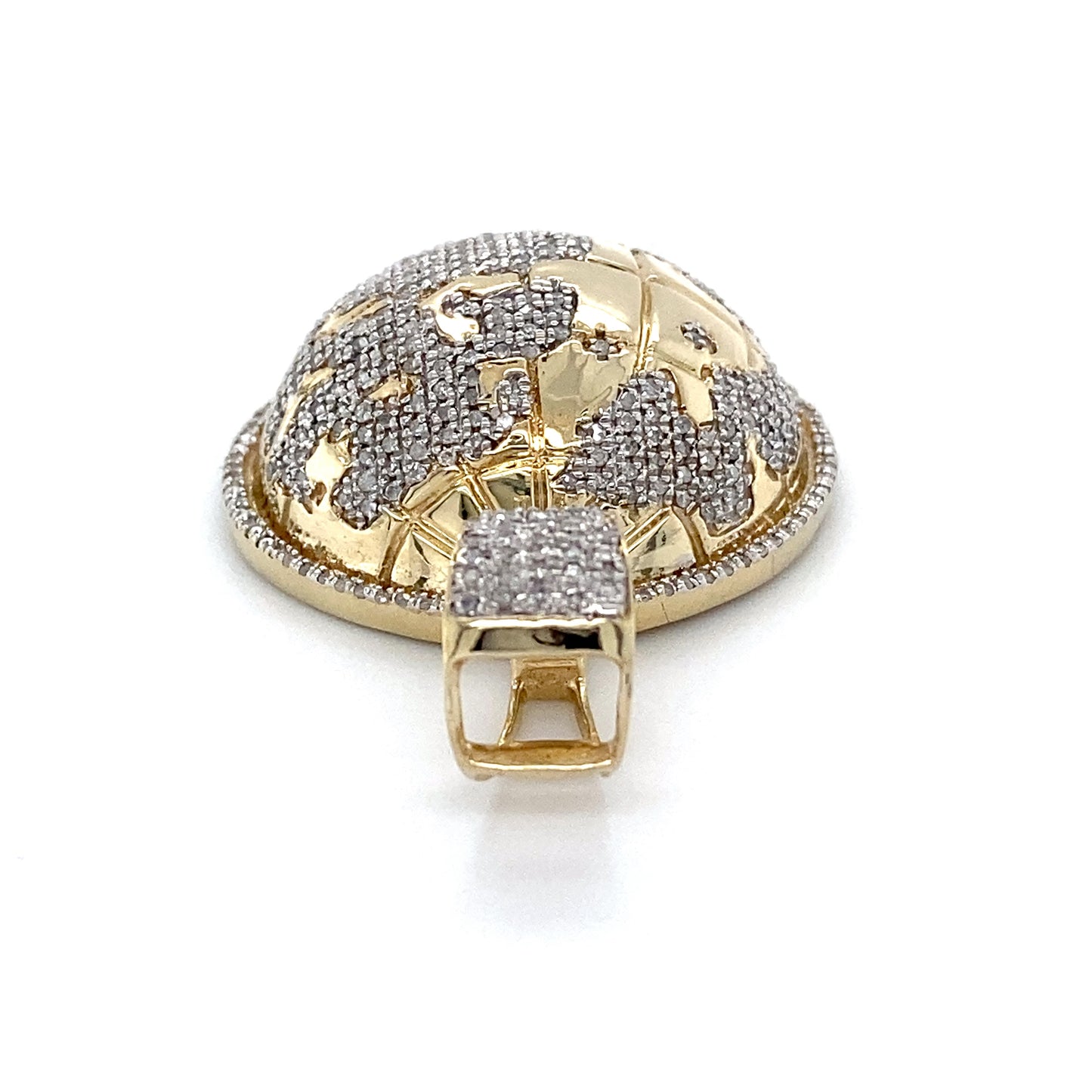 10K Yellow Gold & Diamond Half-Globe Pendant; 0.25CTW; 6.3DWT