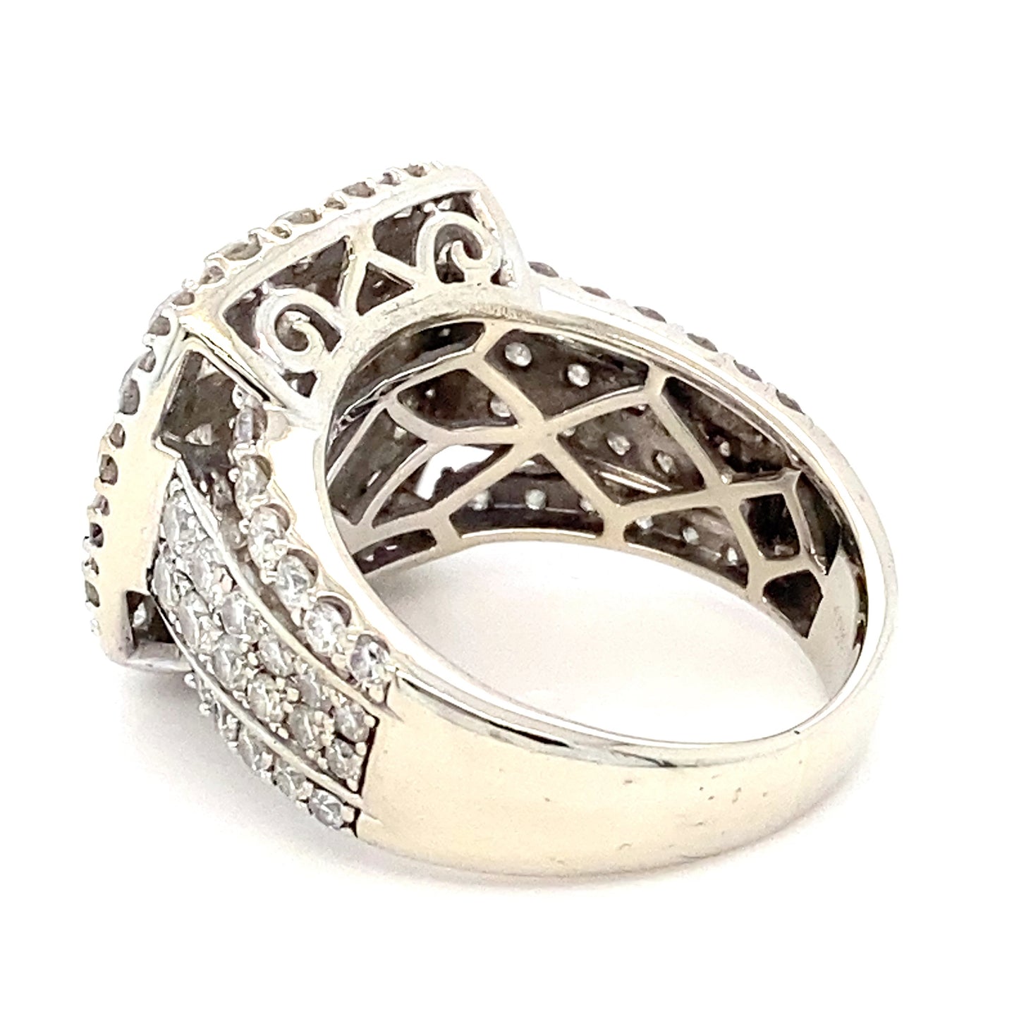10K White Gold Diamond Anniversary Ring; 2.74 CTW; 5.4DWT; Size 7.5