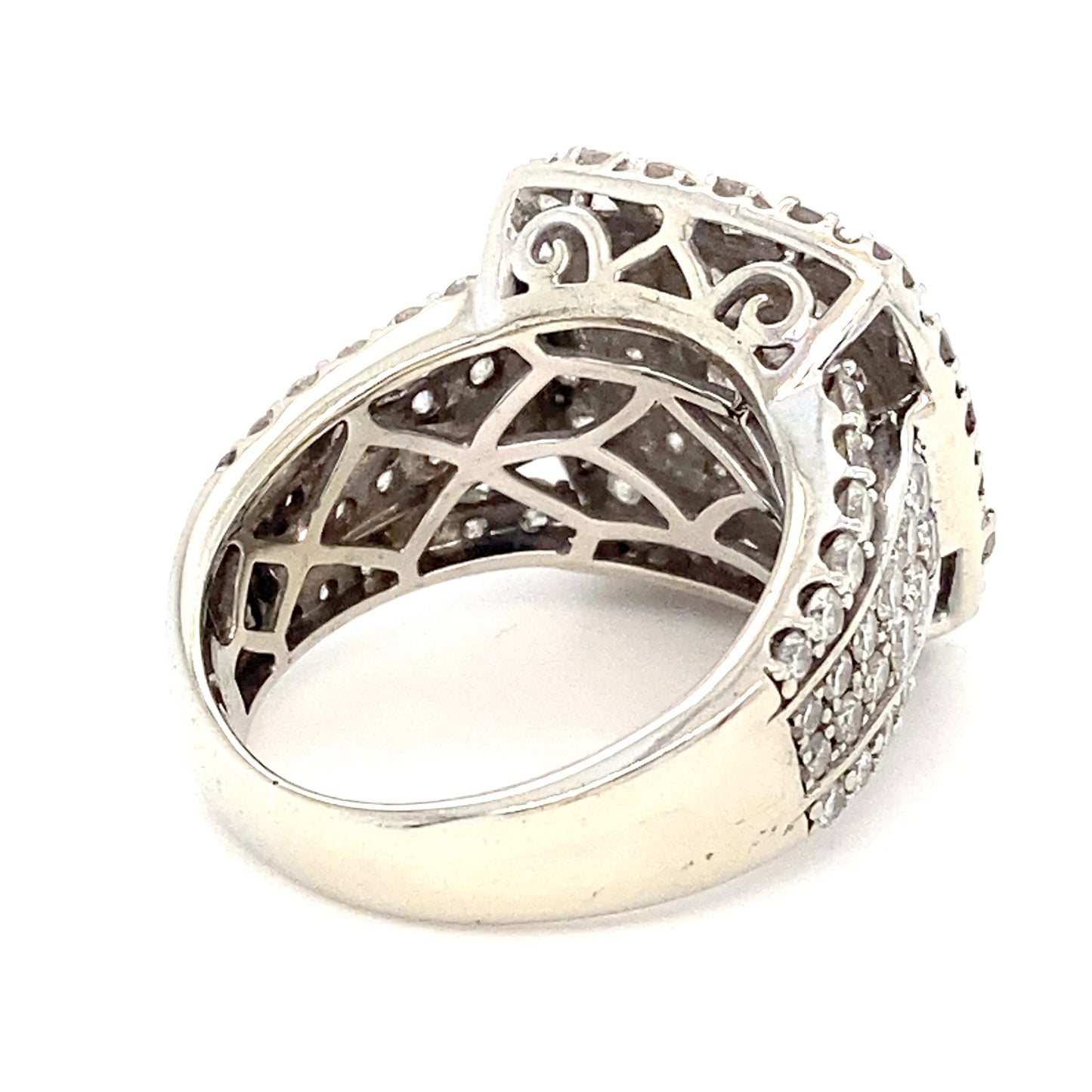 10K White Gold Diamond Anniversary Ring; 2.74 CTW; 5.4DWT; Size 7.5