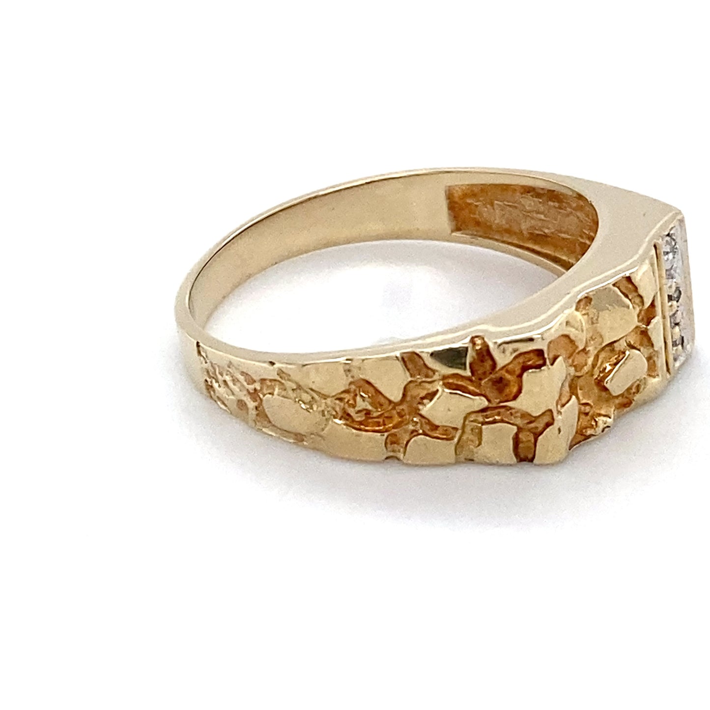 10K Yellow Gold Gentleman's Ring; 2.1DWT; Size 10