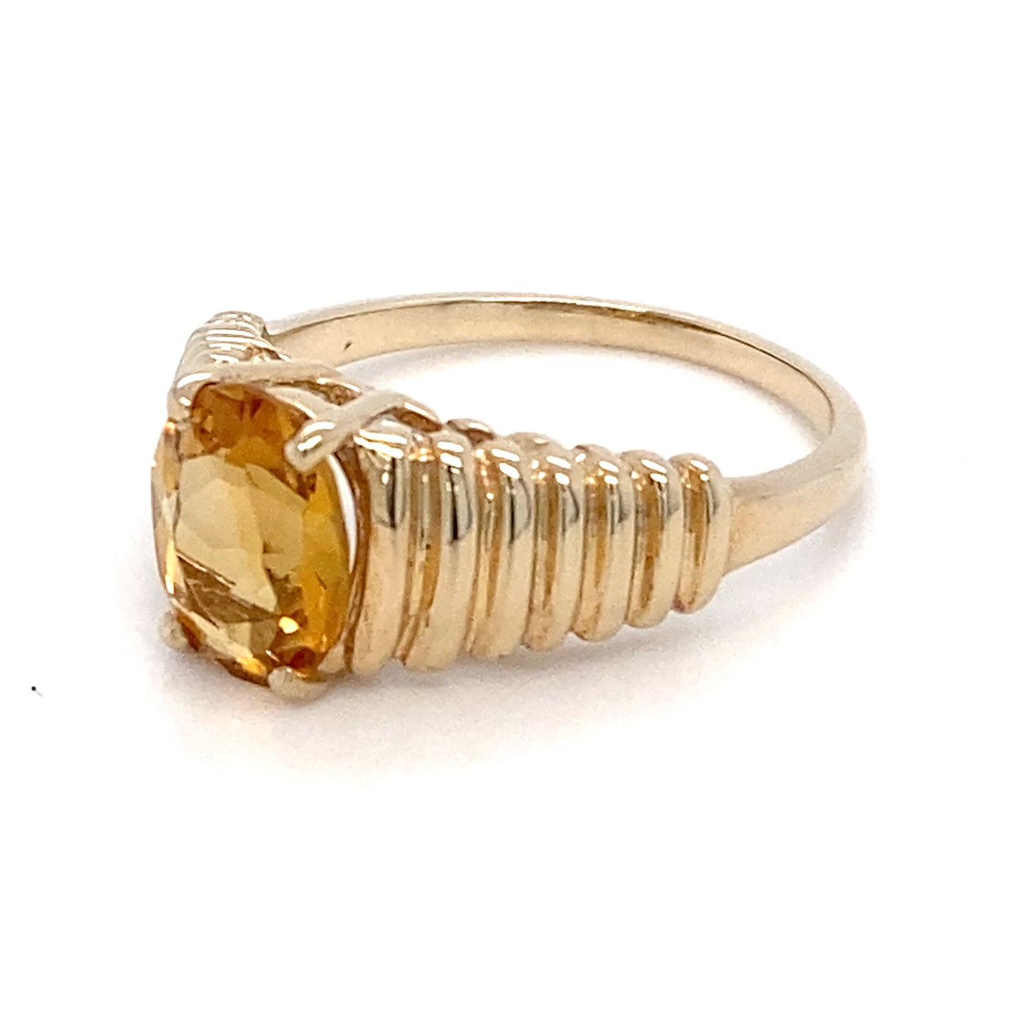 10K Yellow Gold Citrine Ring; 1.40CTW; Size 7; 2.1DWT