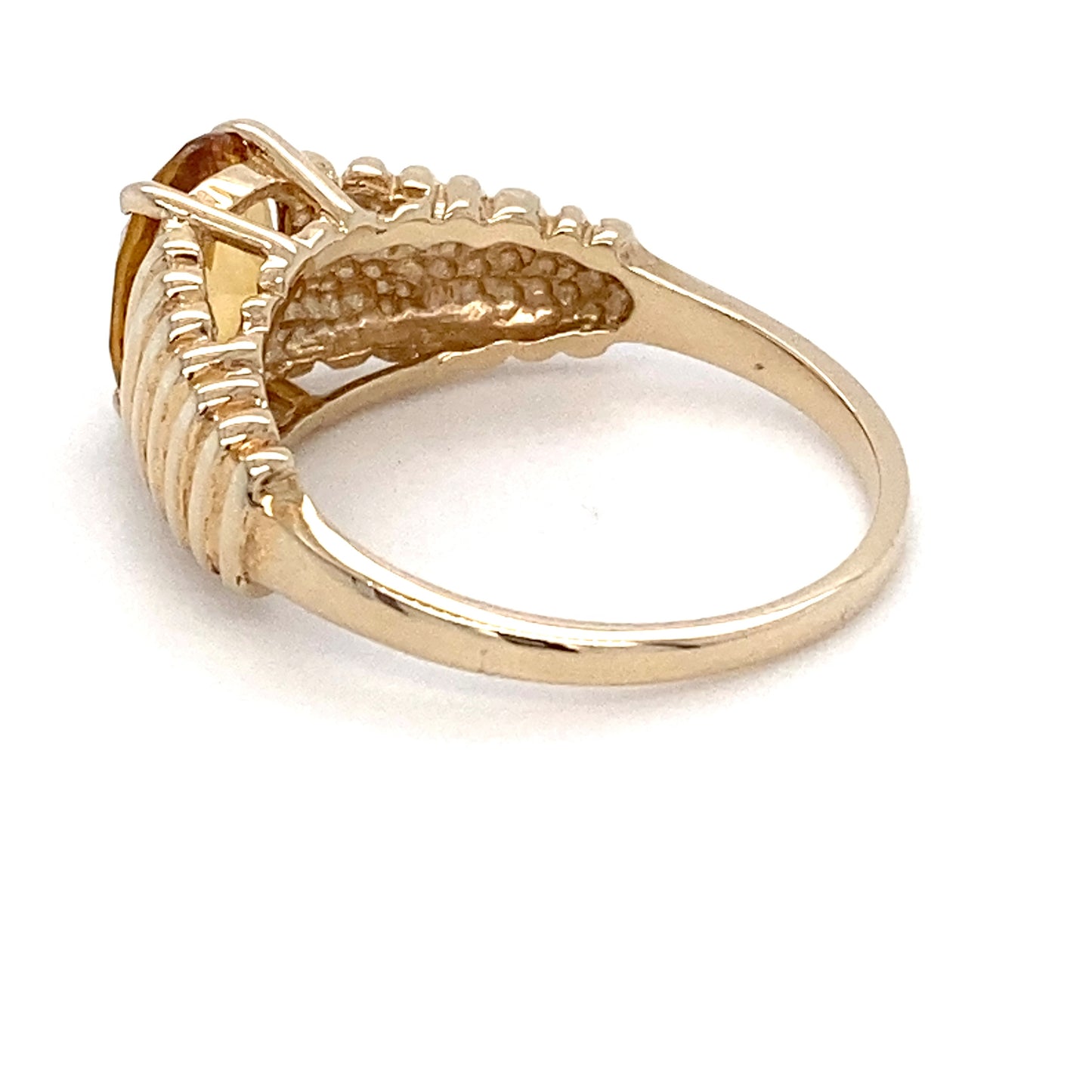 10K Yellow Gold Citrine Ring; 1.40CTW; Size 7; 2.1DWT