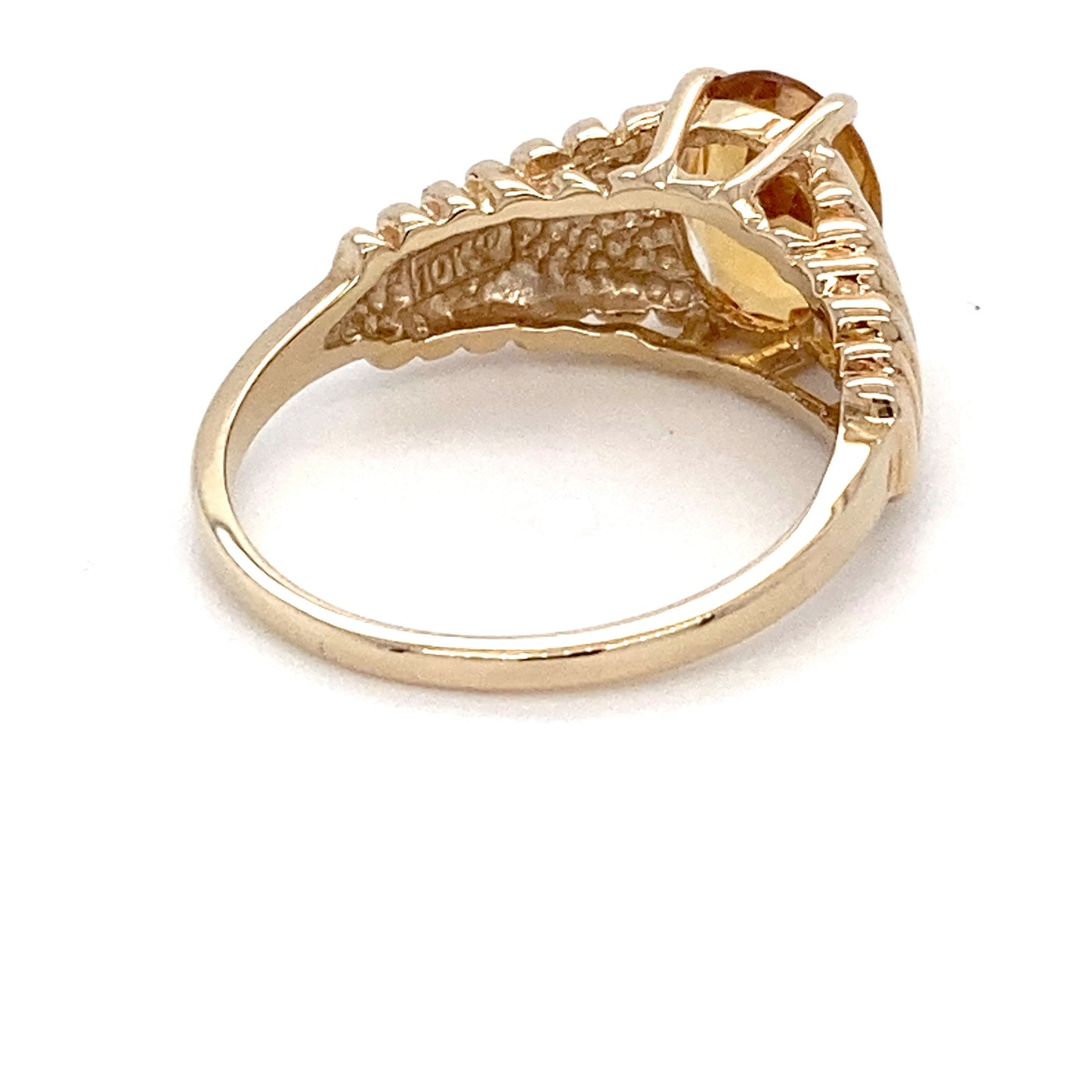 10K Yellow Gold Citrine Ring; 1.40CTW; Size 7; 2.1DWT