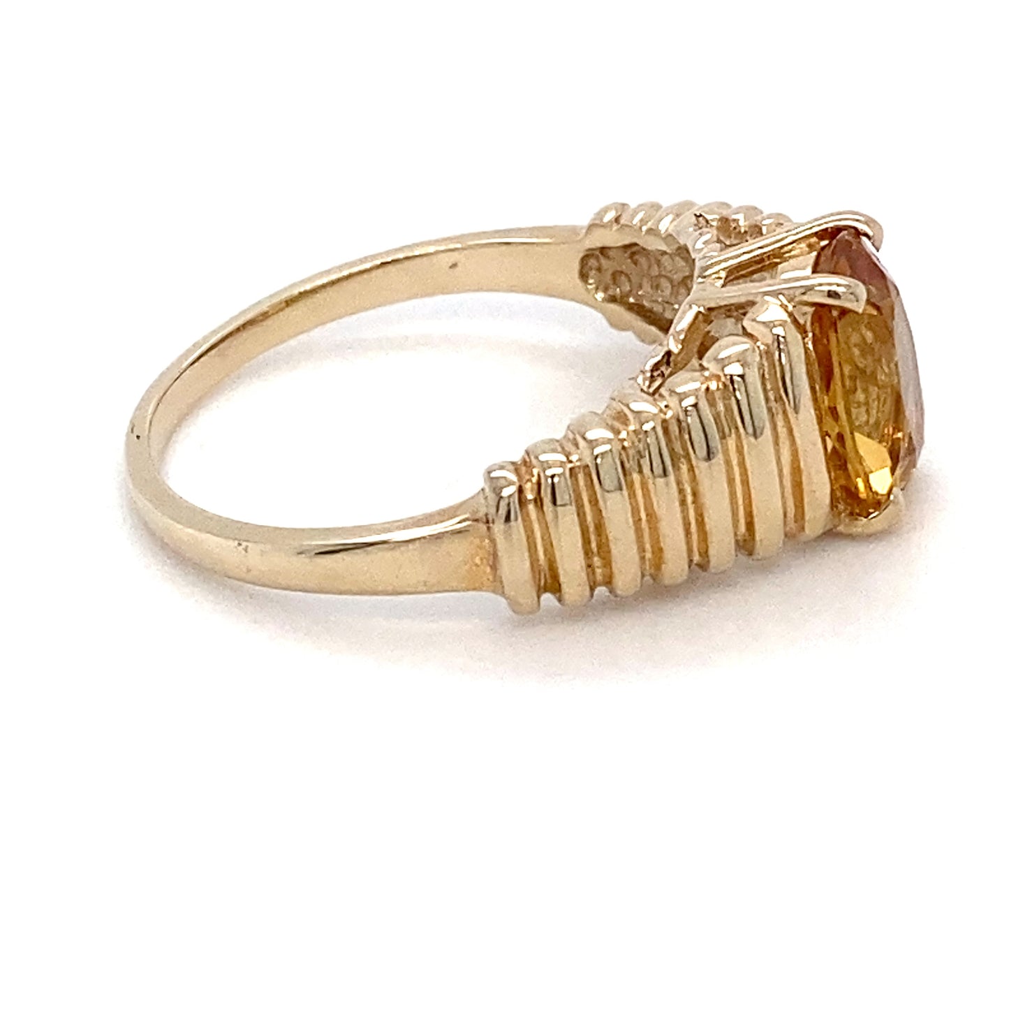 10K Yellow Gold Citrine Ring; 1.40CTW; Size 7; 2.1DWT