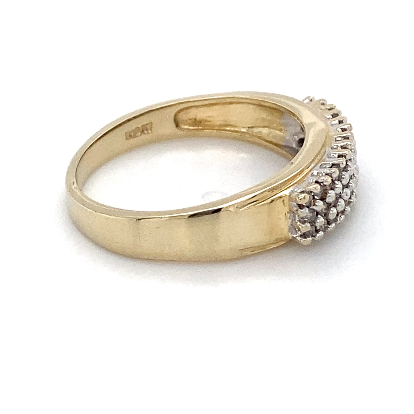 14K Yellow Gold & Diamond Gentleman's Ring; 2.1DWT; Size 7
