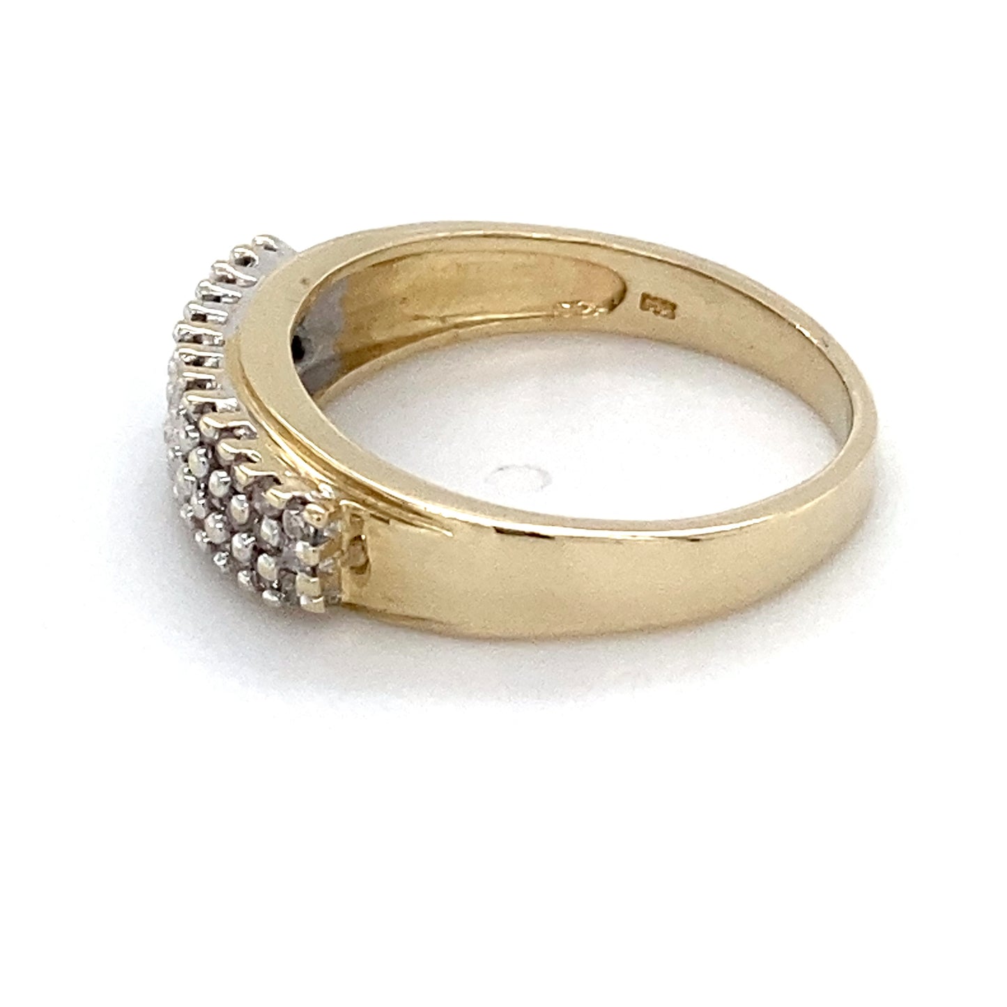 14K Yellow Gold & Diamond Gentleman's Ring; 2.1DWT; Size 7