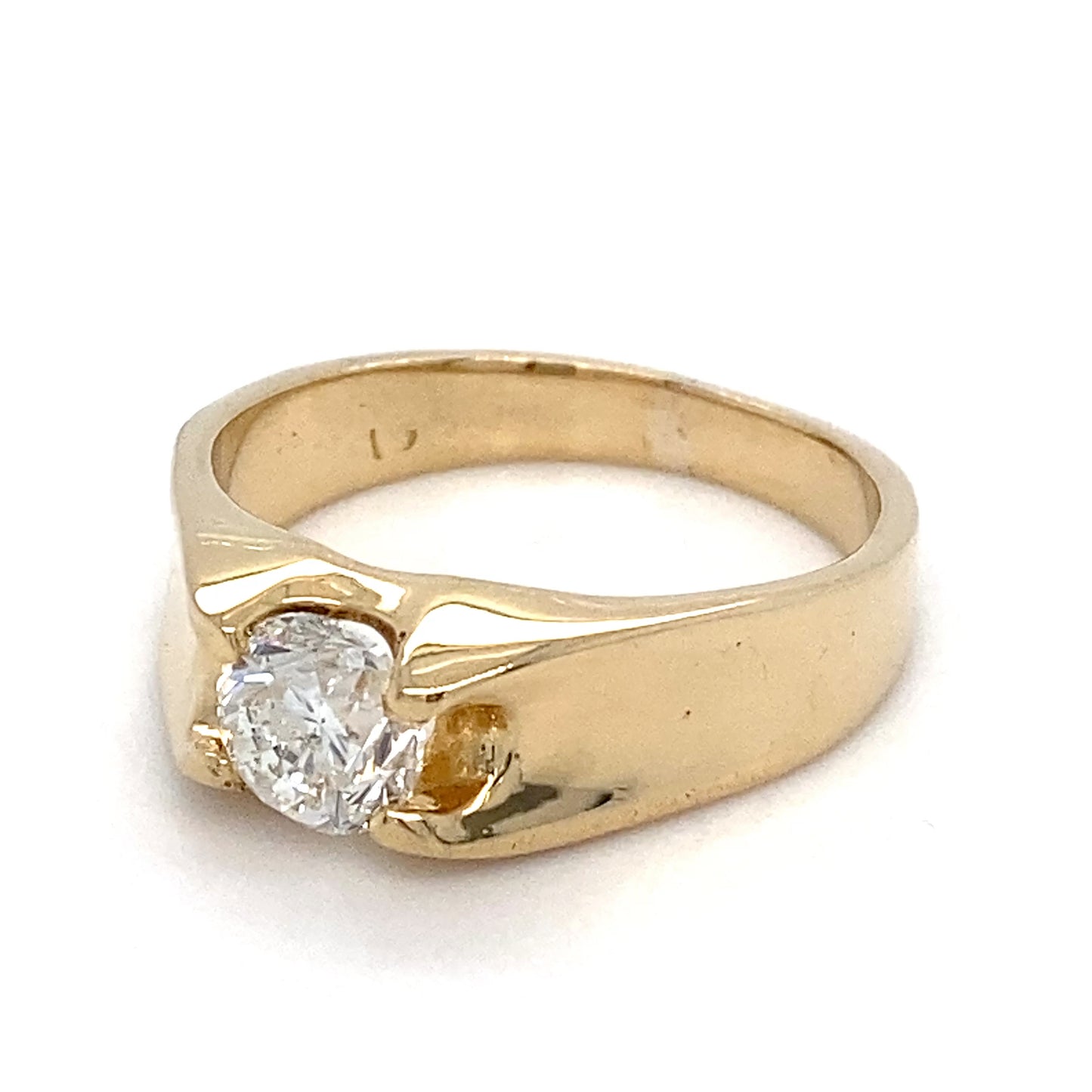 18K Yellow Gold Lady's Diamond Solitaire Ring; 3.4DWT; 5.3g; Size 7.5