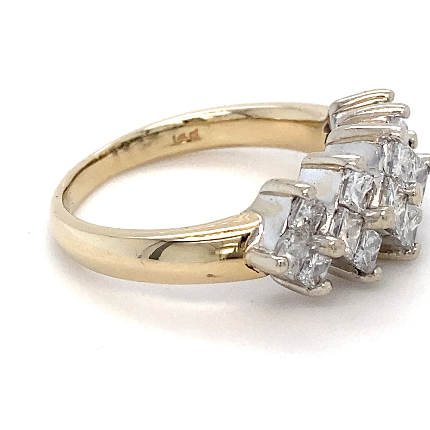 14K Yellow Gold Diamond Unisex Fashion Ring; 4.2DWT; 6.6g; Size 9
