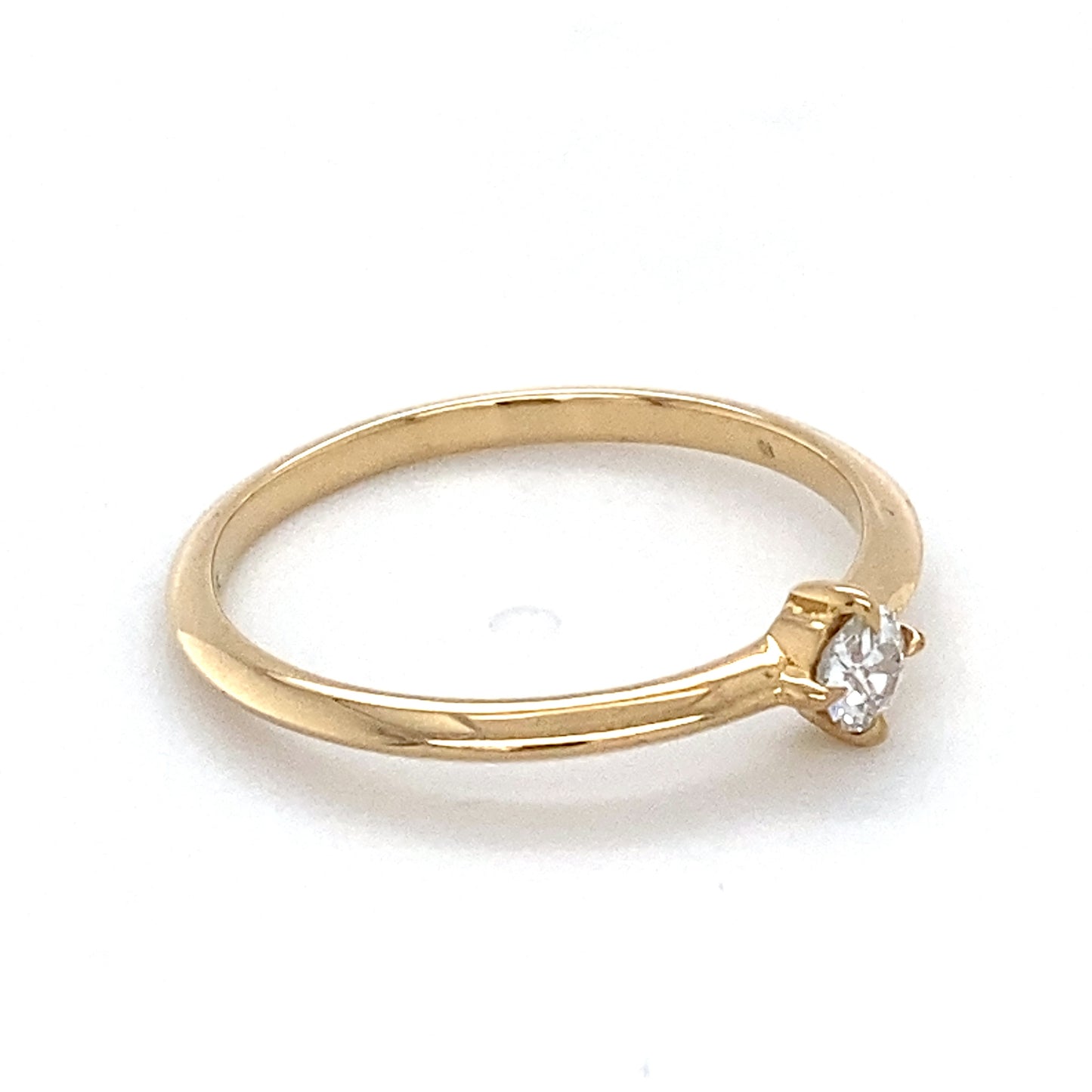 18K Yellow Gold Diamond Lady's Solitaire Ring; 1.3DWT; Size 7.5