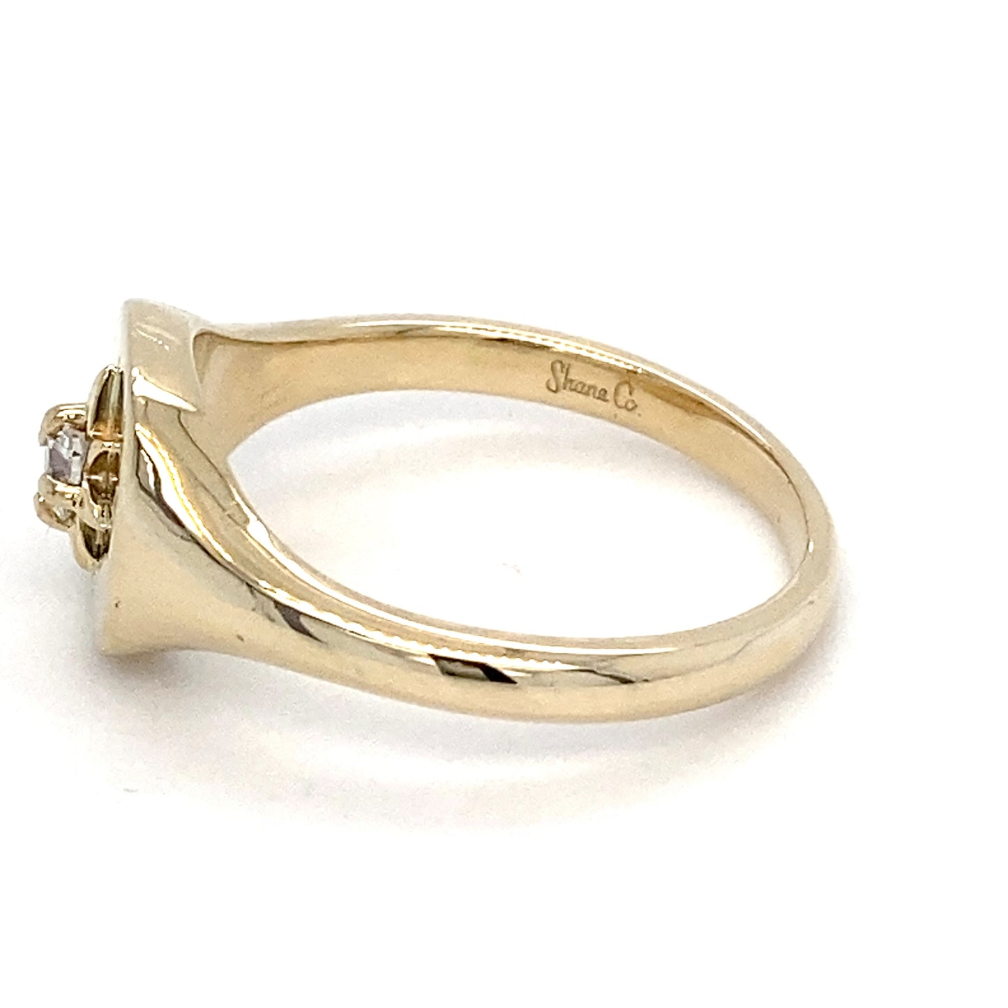14K Yellow Gold Diamond Ring; 2.4DWT; 0.08CTW; Size 7.5