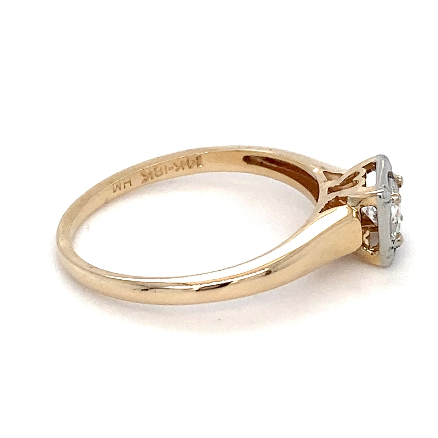 14K Yellow Gold Lady's Diamond Solitaire Ring; 1.1DWT; 1.7g; Size 6.5