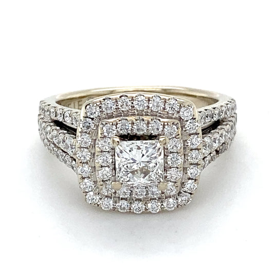 14K White Gold Leo Diamond Lady's Ring; 4.4DWT; Size 6.5