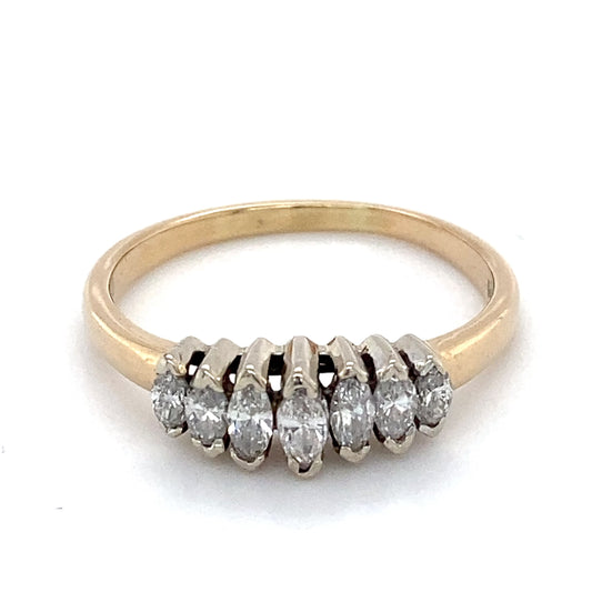 14K Yellow Gold Diamond Lady's Ring; 2.1DWT; Size 9