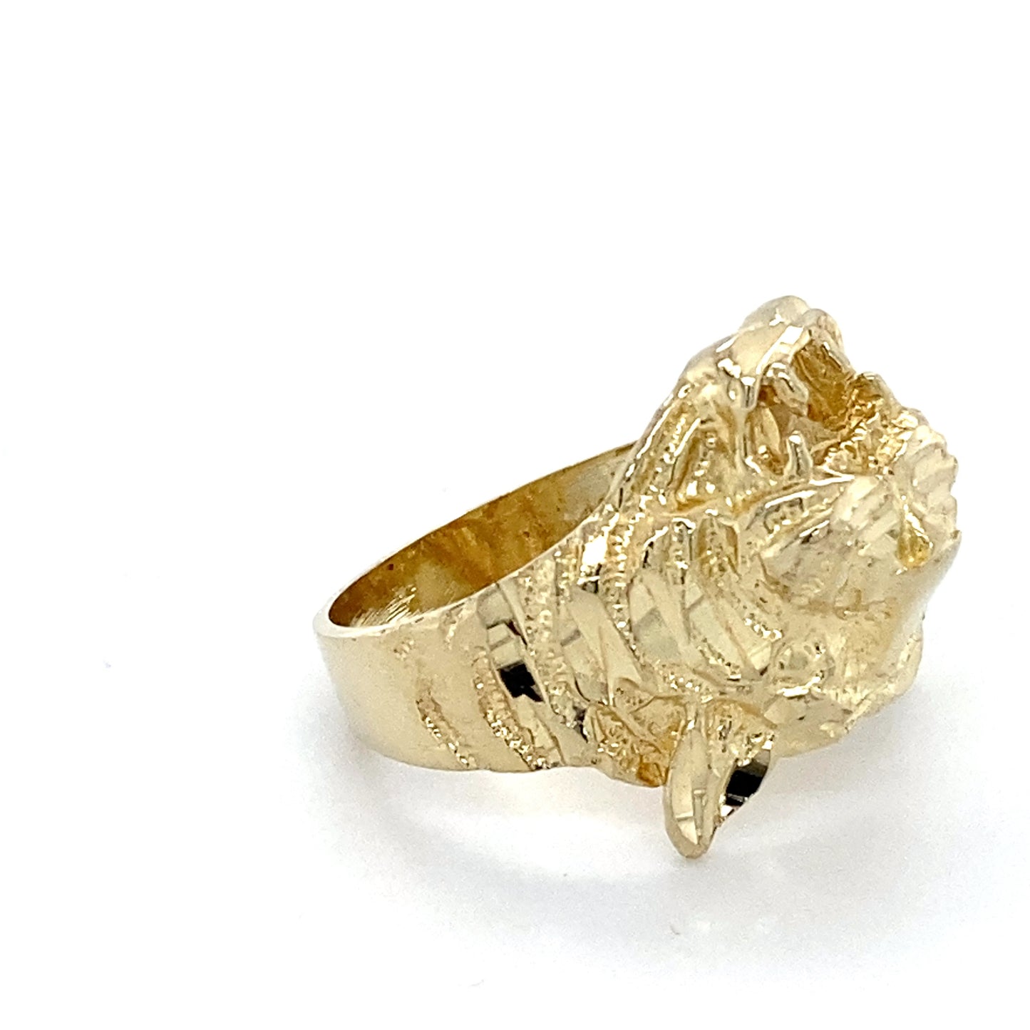 14K Yellow Gold Gentleman's Tiger Ring; 3.3DWT; Size 7.5