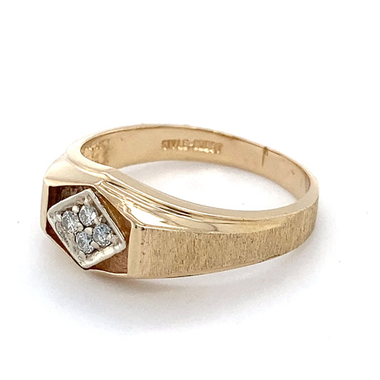 14K Yellow Gold Diamond Lady's Ring; 2.4DWT; Size 9