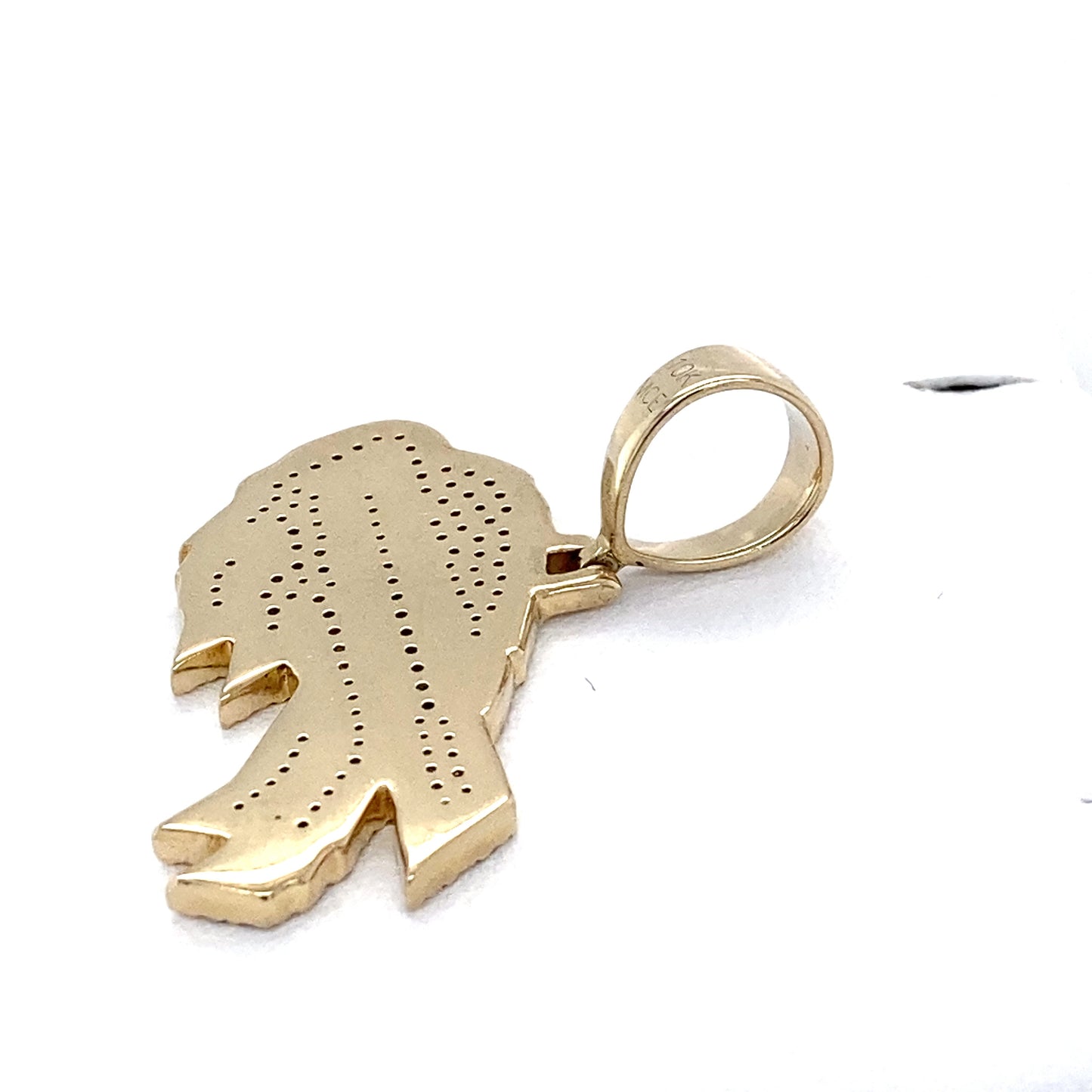 10K Yellow Gold Diamond NFL Buffalo Bills Spinner Pendant; 3.5DWT