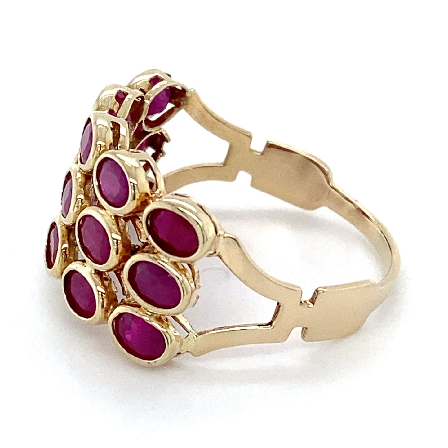 10K Yellow Gold & Ruby Lady's Ring; 1.8DWT: Size 9