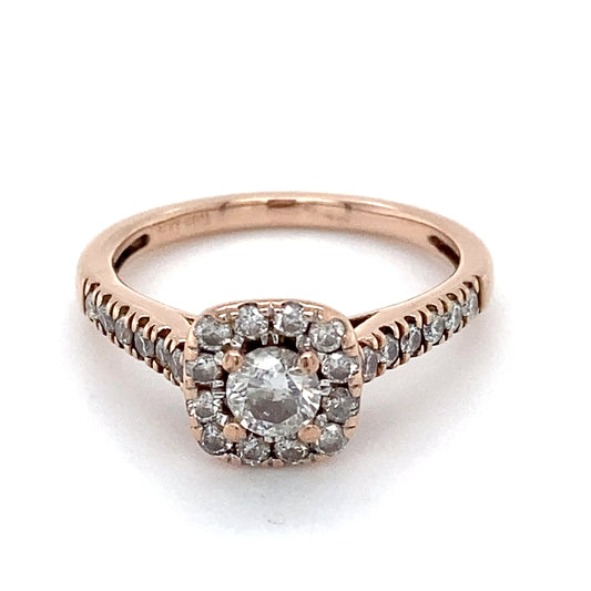 10K Rose Gold Diamond Lady's Ring; 1.9DWT; Size 7