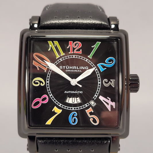 Stuhrling Muller Square D/D 40mm Automatic Men's Watch