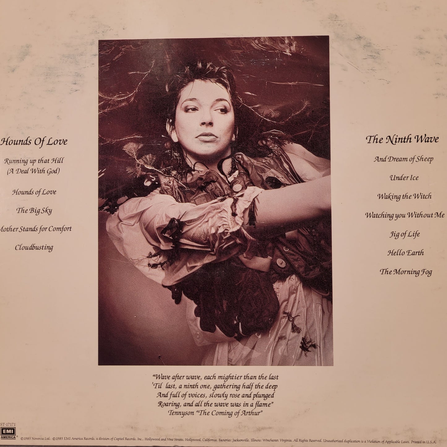 Original Press of Kate Bush Hounds of Love Vinyl Record Album Featured In Stranger Things Netflix
