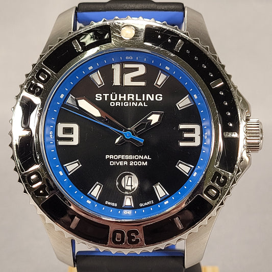 Stuhrling Regatta Vallant Pro ll Men's Diver Watch 48mm