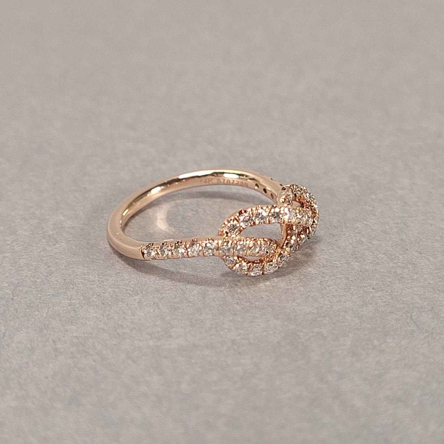 14k Rose Gold & Diamond Lady's Ring 2.1g