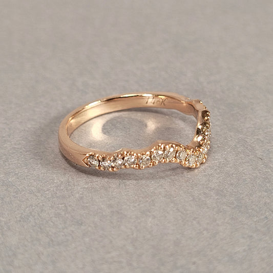 14k Rose Gold & Diamond Ring 2.5g (Part of Engagement Set)