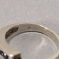 14k White Gold CZ and Sapphire Stones Lady's Ring 5.1g