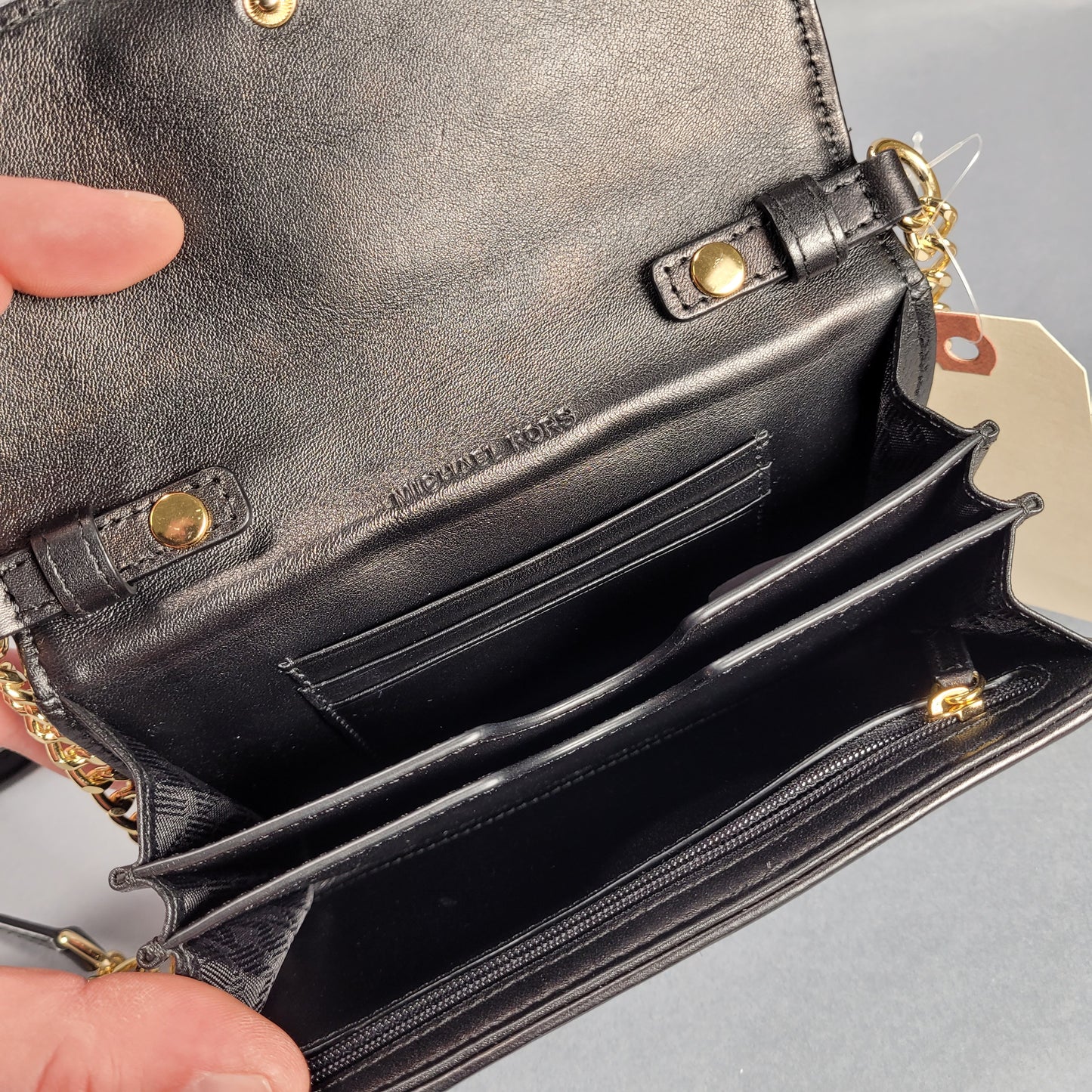 Michael Kors Crossbody Calfskin Bag - Black (7" x 5" x 1")