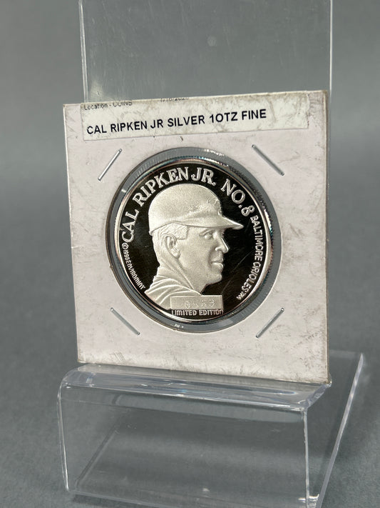 Cal Ripken Jr - Consecutive Games Leader 1 OTZ Fine Silver Coin