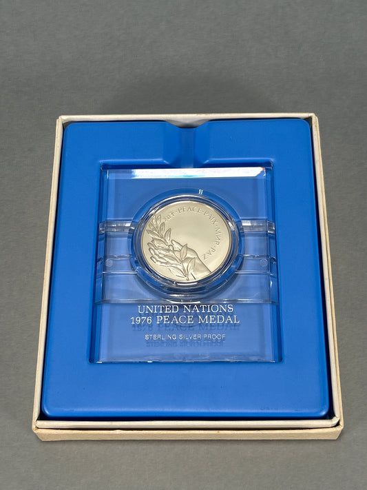 United Nations 1976 Peace Medal Sterling Silver Proof