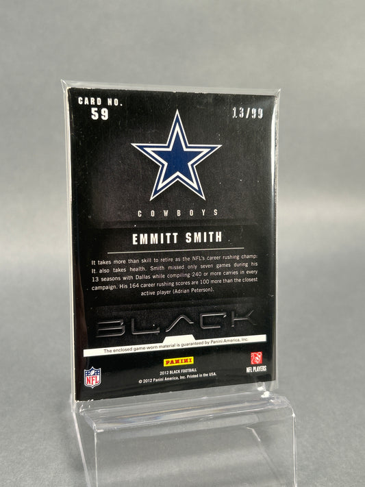 2012 Emmitt Smith Patch Card 13/99 Panini Black