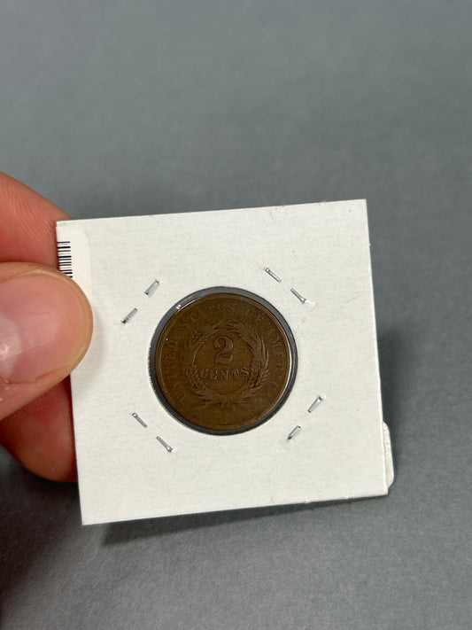 1864 2 Cent Coin