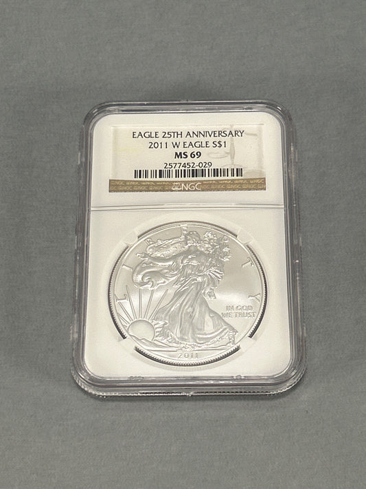 NGC Graded 2011 $1 Silver Eagle MS 69