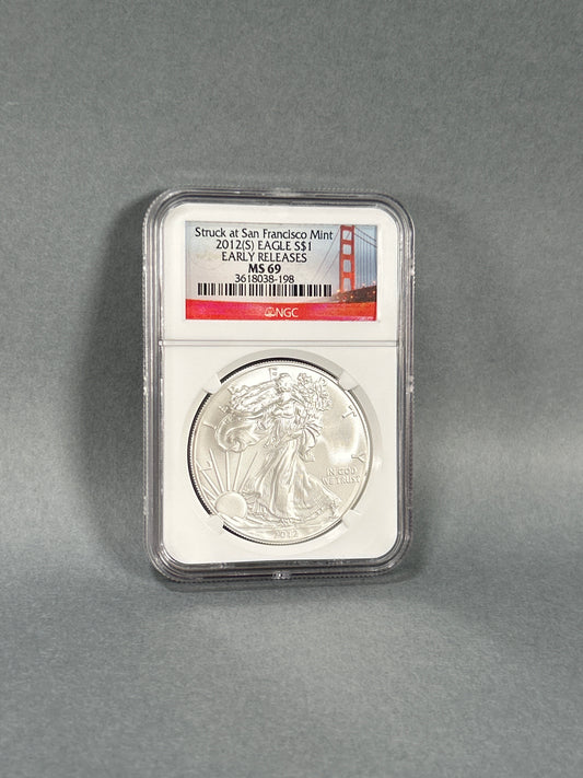 NGC Graded 2012 $1 Silver Eagle MS 69