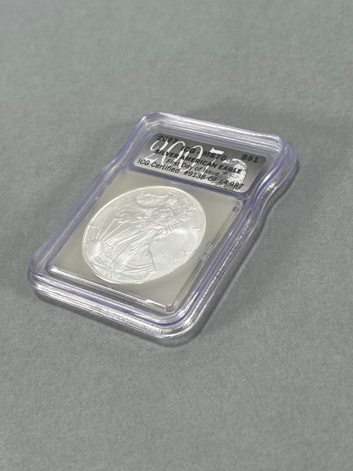 2007 Silver American Eagle ICG - MS70