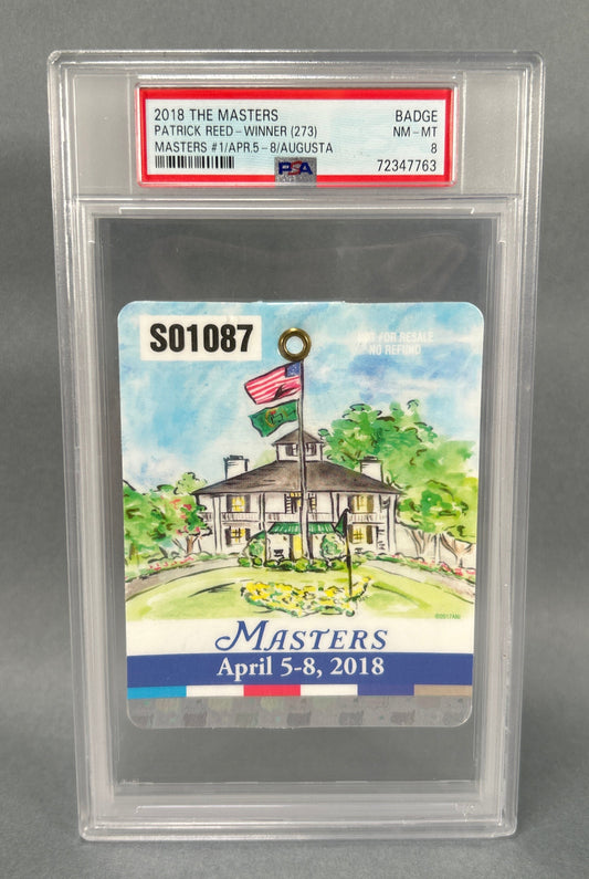 2018 The Masters Badge PSA 8