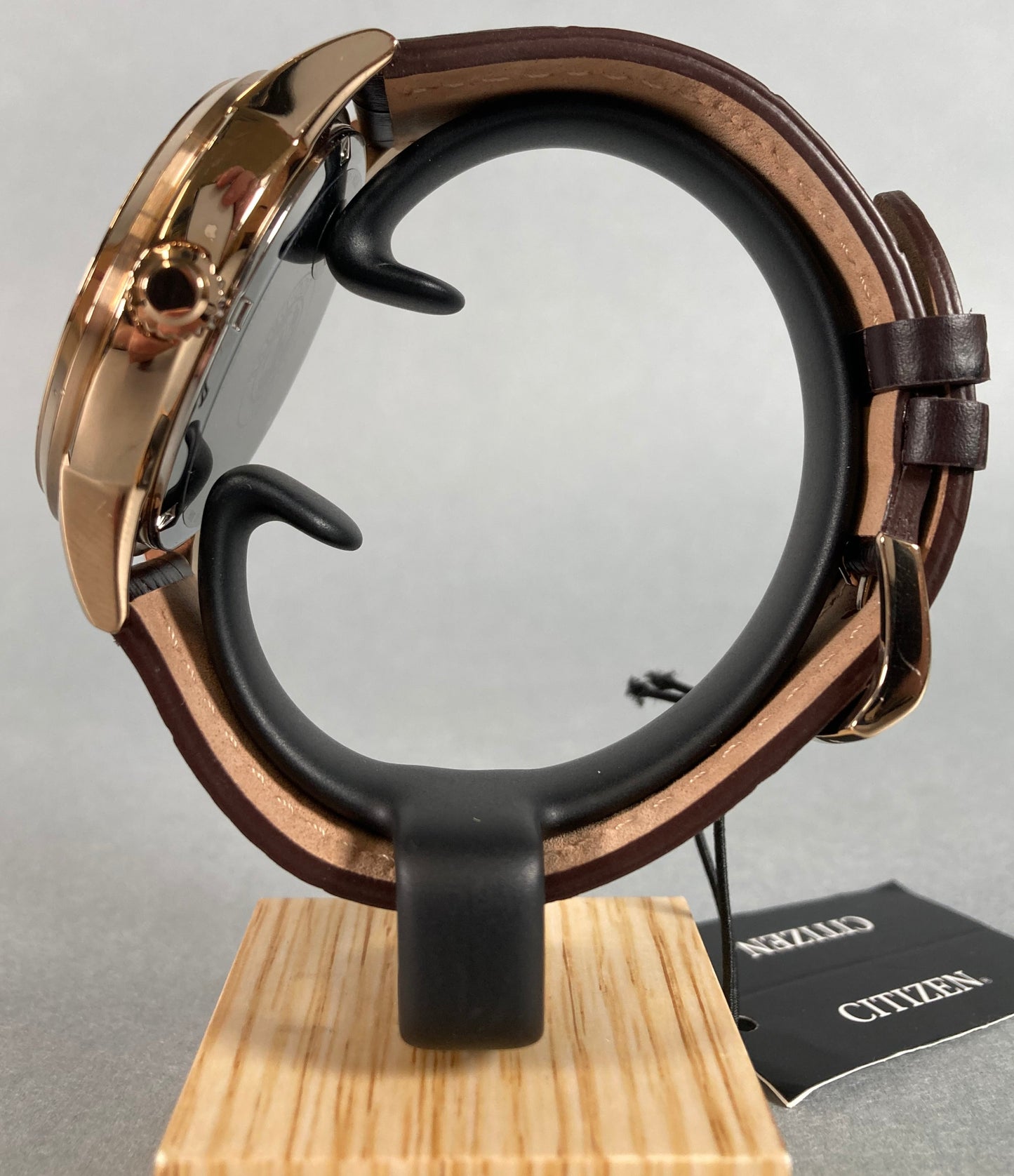 Citizen BU2013-08E: Corso Men's Eco-Drive Rose Gold Leather Band Watch