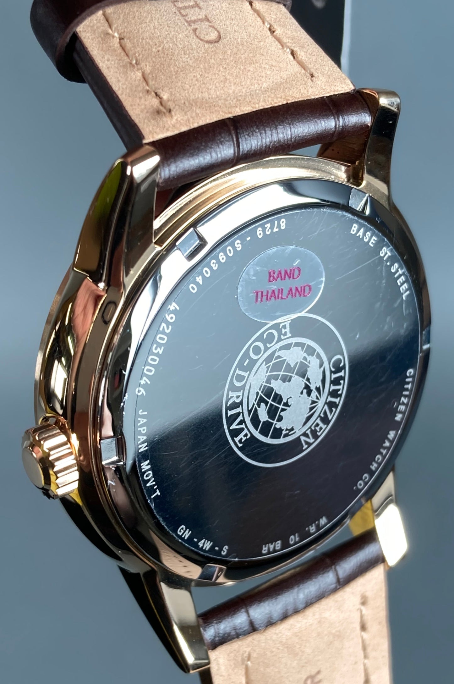 Citizen BU2013-08E: Corso Men's Eco-Drive Rose Gold Leather Band Watch
