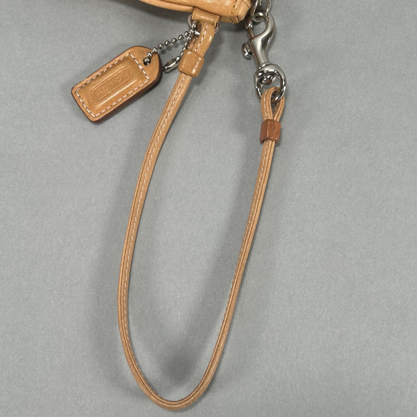 Brown Leather Coach Bleecker Wristlet Wallet