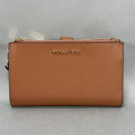 Michael Kors Brown Leather Smart Phone Wristlet Wallet