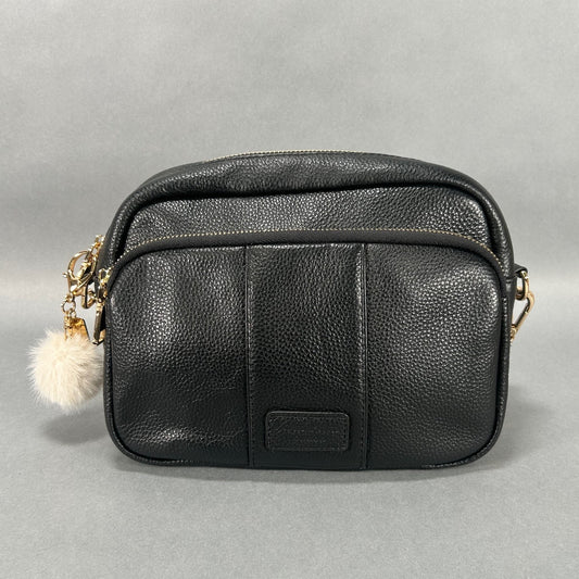 Black Pom Pom London Crossbody Bag
